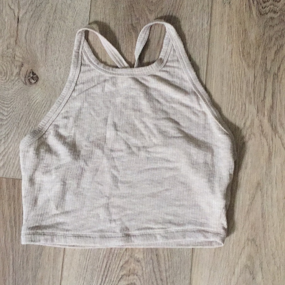 nude pacsun crop top